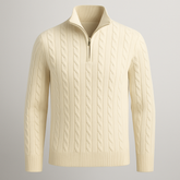 Stand Collar Zipper Sweater