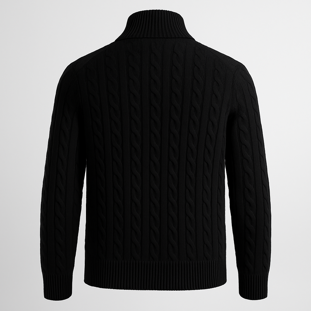 Stand Collar Zipper Sweater