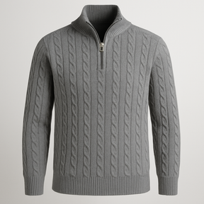 Stand Collar Zipper Sweater