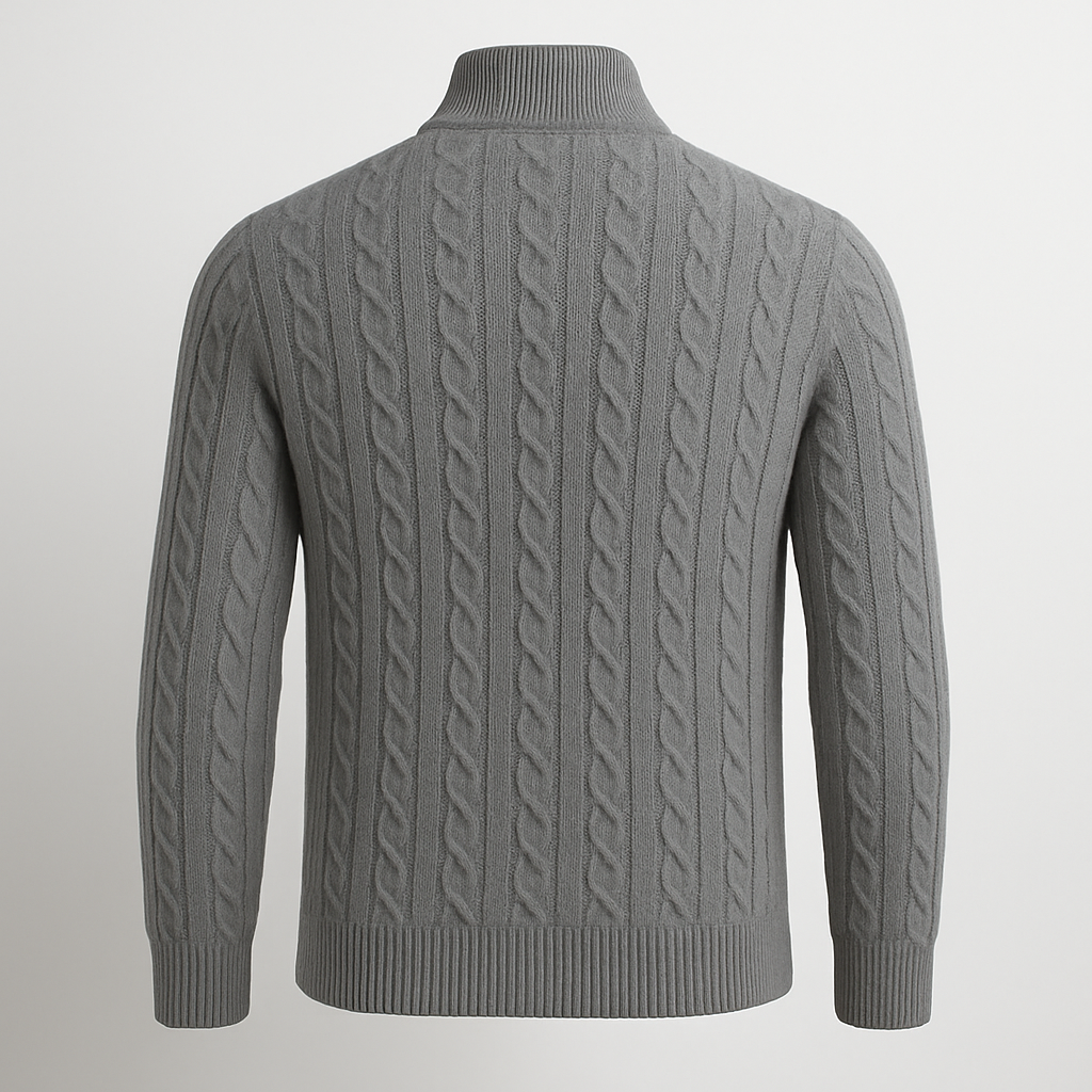 Stand Collar Zipper Sweater