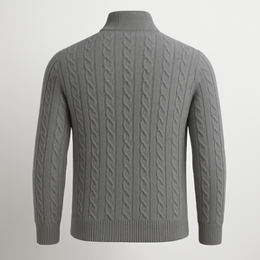 Stand Collar Zipper Sweater